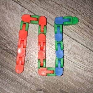 Orange green and blue fidget